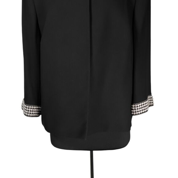 Tahari ASL Women's Blazer Black Pearl Snap Button Elegant Evening Blazer 20W - Picture 6 of 10